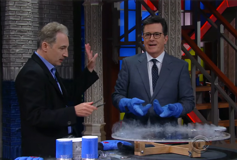 Greene Demonstrates Quantum Levitation on the Late Show